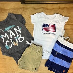 4-pcs Ralph Lauren, Disney, Vineyard Vines Boys 12-18 months
